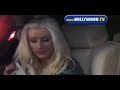 christina aguilera leaves the little door   spotted  villa