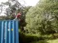 Jacob Jumping Off A Big Blue Thing (: