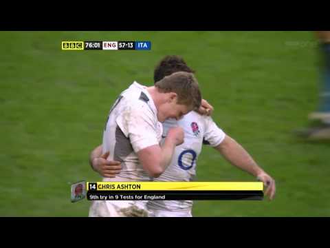 Another Chris Ashton's try and fly VS Italy