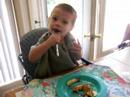 Gavin Breakfast at Grandpa\