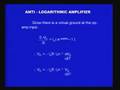 Lecture - 36 Logarthmic and Anti-Logarthmic Amplifer