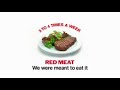 sam neil talks about how good red meat is then dances for us, great dancer! uber-cool!
