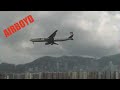 Japan Airlines B767 checkerboard landing Hong Kong Kai Tak