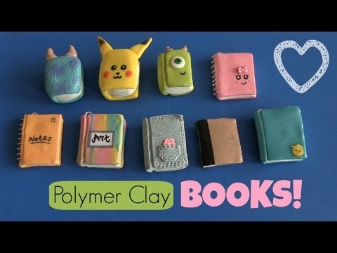 Charms - In this DIY, learn how to make a clay book, or notebook, charm. Use them as back-to-school decorations for your locker and backpack! Check back next Crafty F...