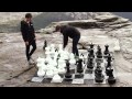 Magnus Carlsen playing chess on The Pulpit Rock - Norway Chess 2013