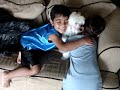 Felipe com o cachorro