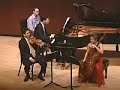 frank huang (violin), alisa weilerstein (cello) and ron regev (piano) performing the scherzo from mendelssohn's d minor trio, opus 49.