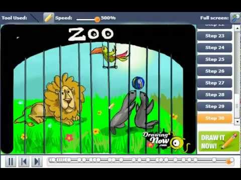 how to draw easy zoo animals