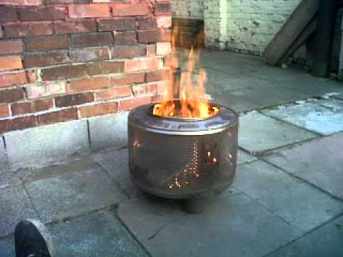 MyLemonking - Fire bin made from a washing machine drum.