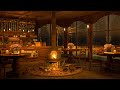 A COZY NIGHT IN COZY COFFEE SHOP - RELAXING JAZZ BACKGROUND ..