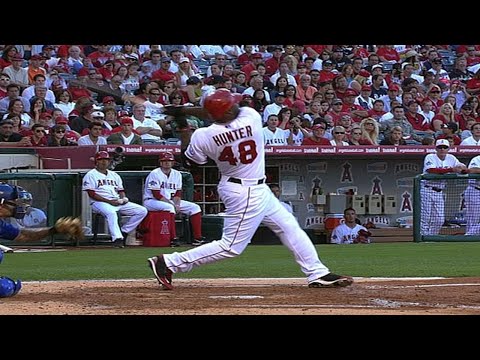 Video: KC@LAA: Hunter drives in seven on three hits