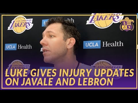 Video: Lakers Interview: Luke Walton Gives An Injury Update On JaVale McGee and LeBron James