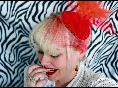 how to attach netting to a fascinator