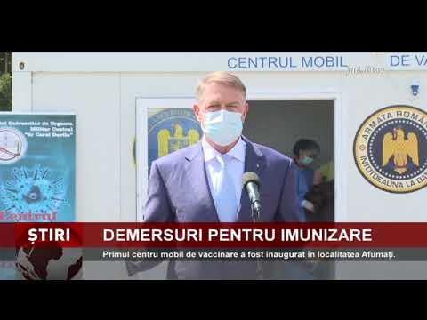 Primul centru mobil de vaccinare a fost inaugurat în localitatea Afumați