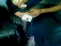 Guy uses an epilady to shave part of his leg Guy uses an epilady to shave part of his leg