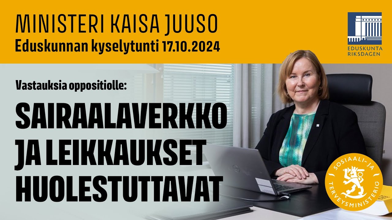 Eduskunnan kyselytunti 17.10. 2024