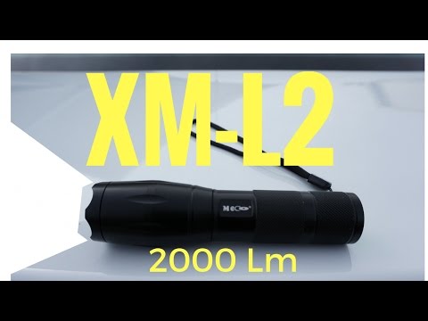 MECO XM-L2 FlashLight 2000 Lm - Unboxing, Use and Review - Banggood