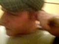 Rus stapling his ear