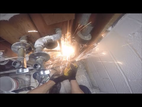 how to remove cast iron vent stack