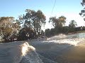some mad ass cohuna cunt doing wicked tricks on a wakeskate