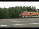 bnsf autorack with ex bn(sorry about the overwright)