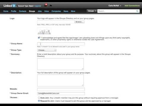 how to create a group on linkedin