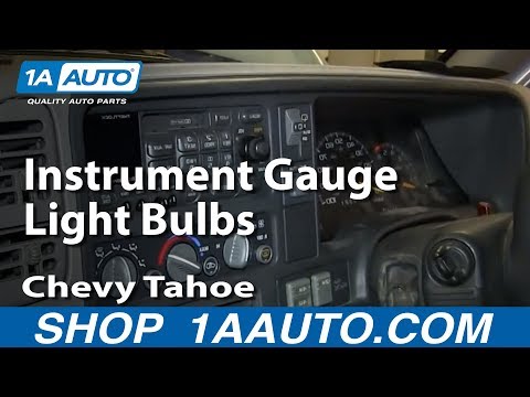 How To Service Replace Instrument Gauge Light Bulbs 1996-99 Chevy Tahoe K1500 Pickup