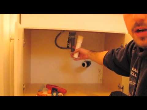 how to install a p trap for a kitchen sink