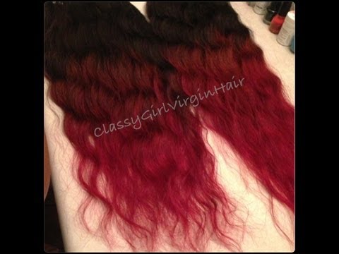how to dye virgin hair red