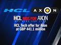 The race for UK-based software company Axon today turned aggressive with HCL Technologies making a counterbid to Infosys' bid by raising the offer by 8.3 per cent to seal the biggest overseas deal by an Indian firm in this space.