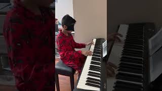 My student playing "The Entertainer" blindfolded!