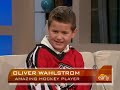 Nine-year-old Maine ice hockey player Oliver Wahlstrom spoke to Maggie Rodriguez and Harry Smith about his trick hockey goal that became a youtube sensation.