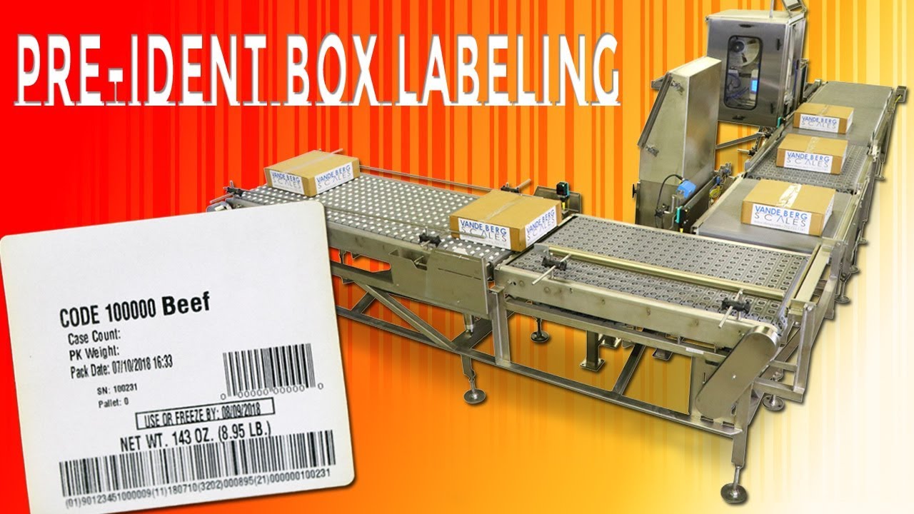 Combination Pre-Ident, Weighing & Labeling System with Automatic Scanner & Database Entry