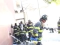 FBI, DEA and FDNY on sidewalk, fire hydrant open FBI, DEA and FDNY on sidewalk, fire hydrant open