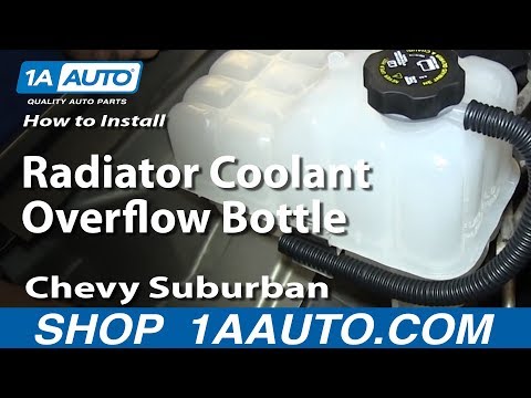 How To Install Replace Radiator Coolant Overflow Bottle 2000-06 Chevy Suburban 5.3L