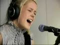 tina dickow with acoustic version of on the run live from danish radioshow.