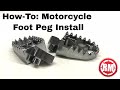 Tusk Billet Aluminum Race Foot Pegs Install