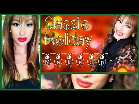 red - Happy Holidays Lovies! ♥ JUST A HEADS UP! I totally forgot to show the part where I apply white eyeliner and mascara to my lower lash line. I also added a li...