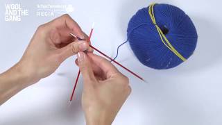 How to cast on using double pointed needles