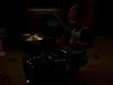 Sam playing drums 2 years old