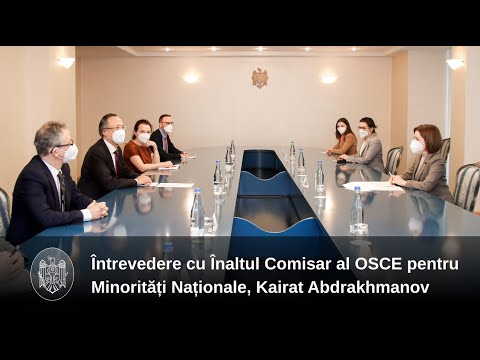Președintele Maia Sandu a discutat cu Înaltul Comisar al OSCE pentru Minorități Naționale