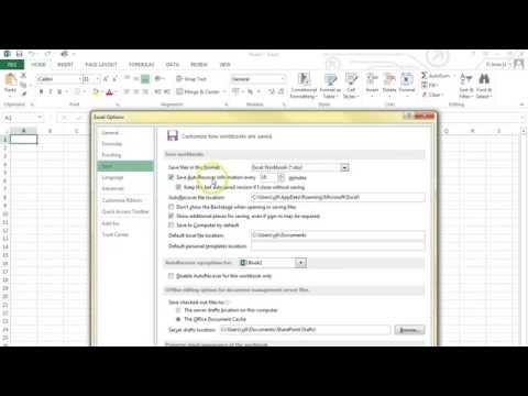 how to locate autosave excel