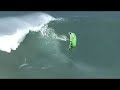 will james, blade's rider, riding a huge wave