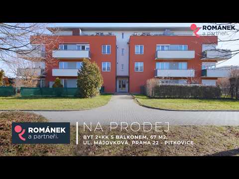 Video Na prodej elegantní byt 2+kk s balkonem, 67m2, ul. Májovková, Praha 22 Pitkovice