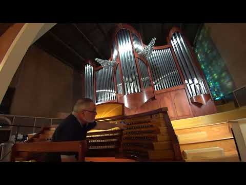 John Peragallo III demonstrates Ss. Simon and Jude Cathedral's pipe organ
