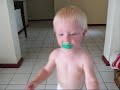 Eerste stapjes Luca op Aruba 18 Augustus 2008