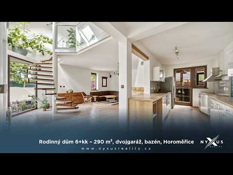 Video Prodej rodinného domu 6+kk – 290 m², dvojgaráž, bazén, pozemek 709 m², Horoměřice
