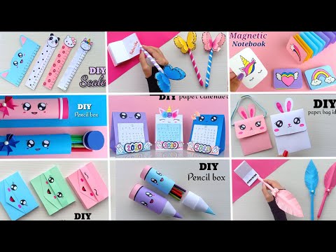 11 EASY CRAFT IDEAS | School Craft Idea/ DIY Craft/ School hacks/ Origami craft/paper mini gift idea - YouTube