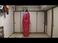 It marches strangely and suitable. 寝袋ろ最速で着用して逃げる 寝袋