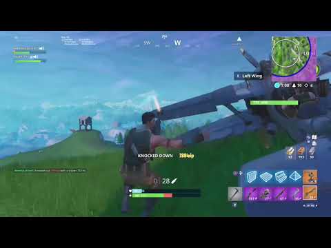 Killing a player with a sniper while flying in a plane (Fortnite Battle Royale)